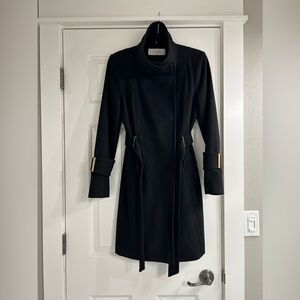 T Tahari Womens wool blend trench coat